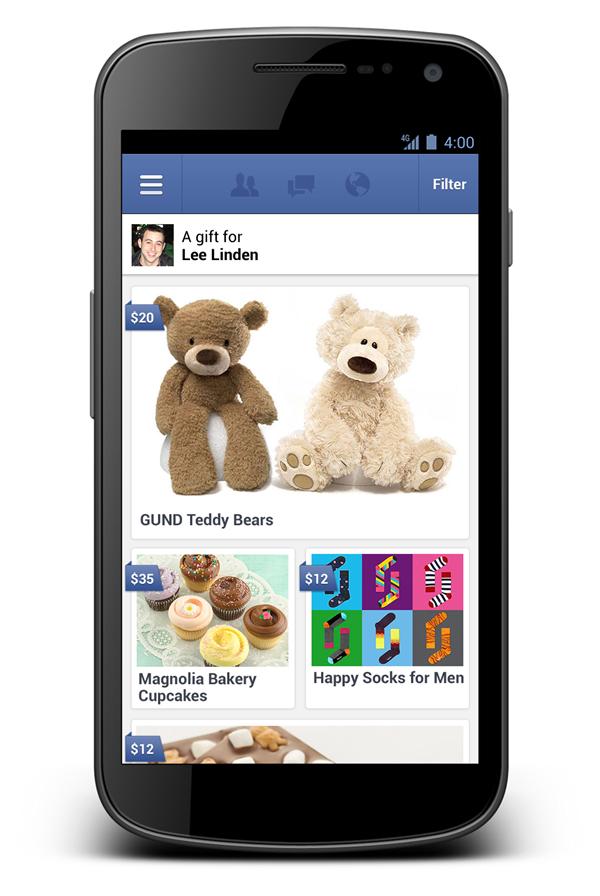 Facebook Introducing “Real” Gifts